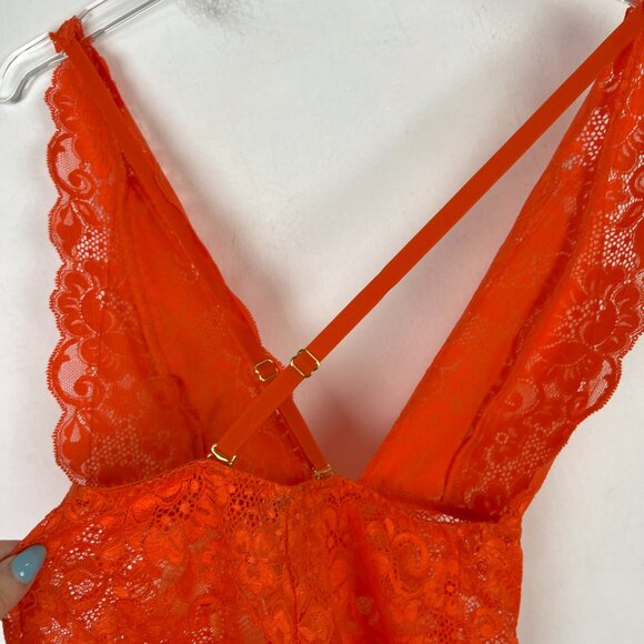 NWT We are HAH Comin' In HAHt Lace Bodysuit Burnt Orange Size XS NEW - Picture 13 of 14